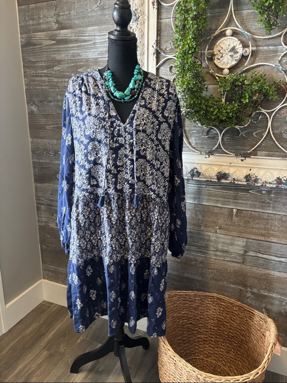 Mave by Anthropologie (Size XL) Women's   Carlita Tiered Tunic Boho Dress